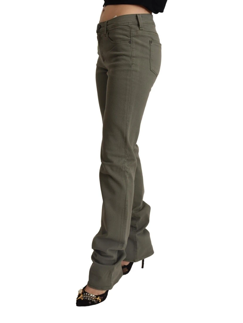 Gray Low Waist Cotton Skinny Denim Trouser Jeans