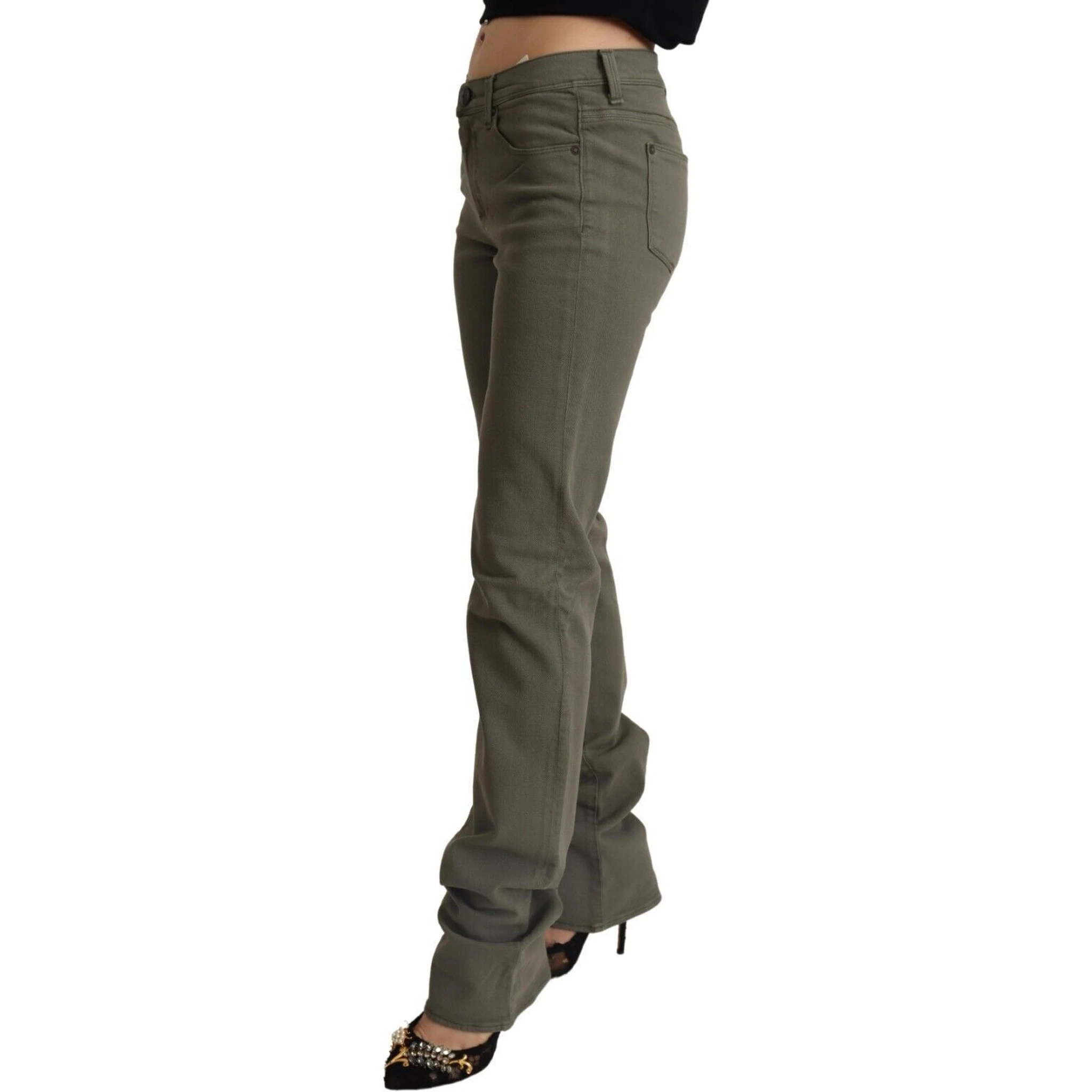 Gray Low Waist Cotton Skinny Denim Trouser Jeans