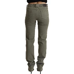 Gray Low Waist Cotton Skinny Denim Trouser Jeans