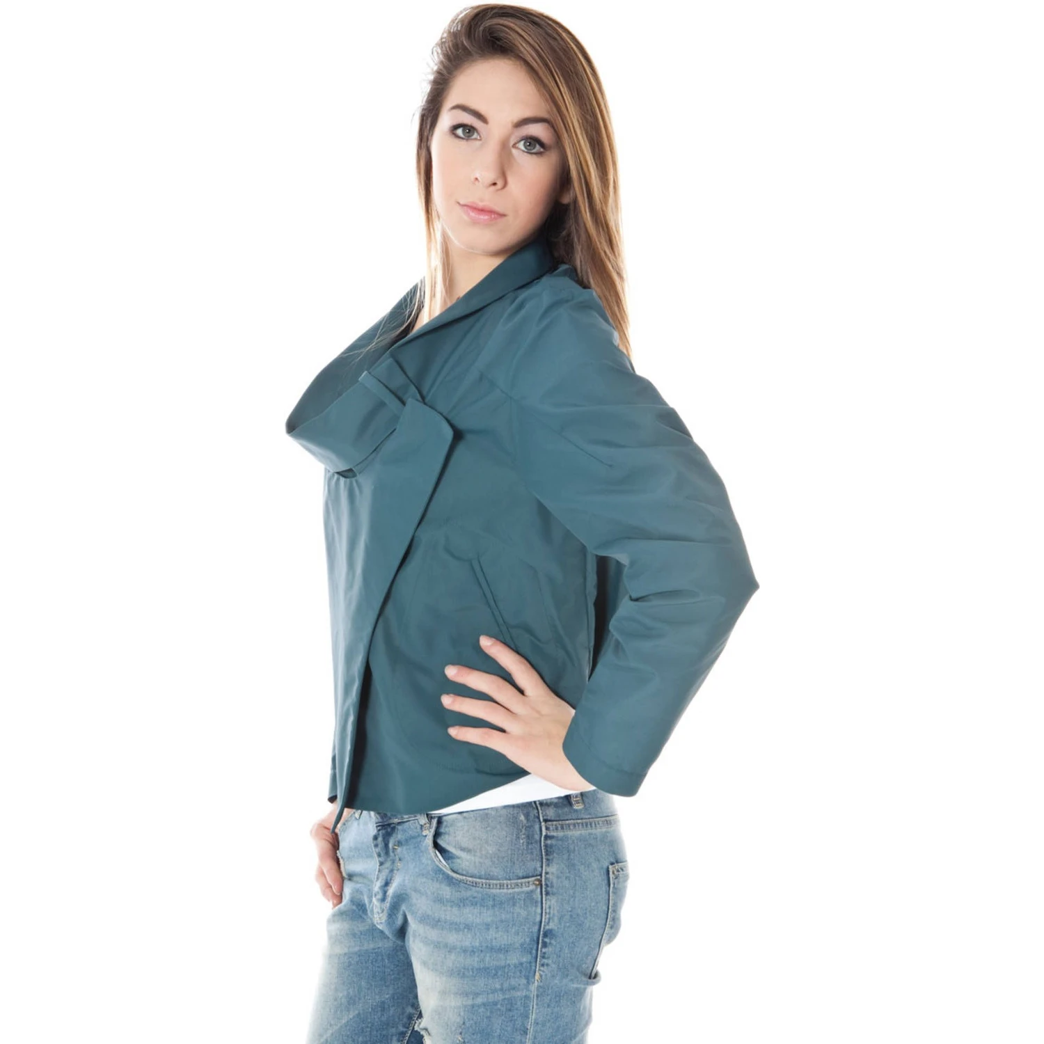 Green Polyamide Jackets & Coat