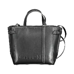 Black Polyester Handbag