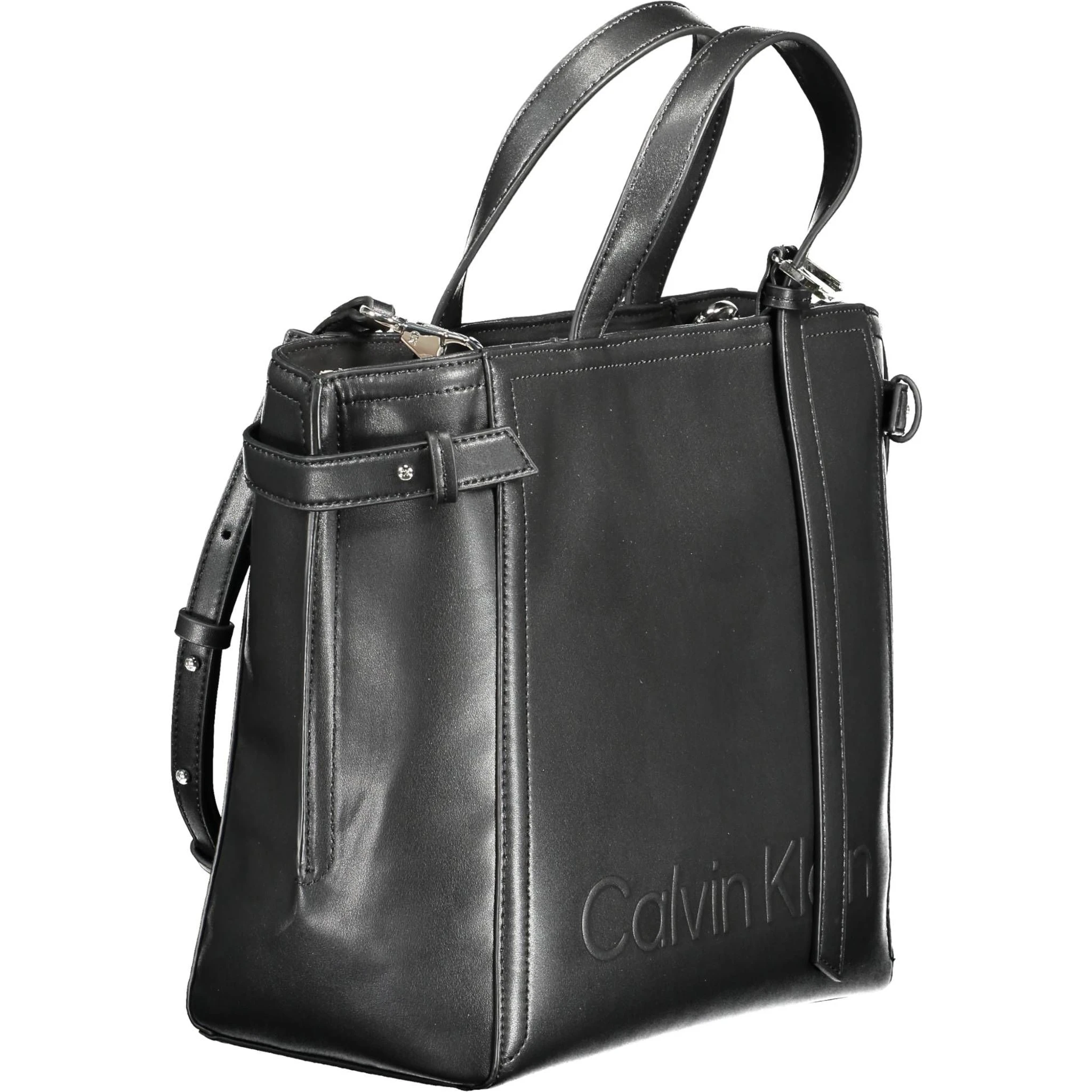 Black Polyester Handbag