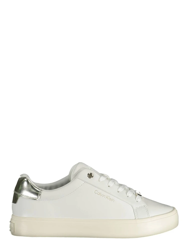 White Polyester Sneaker