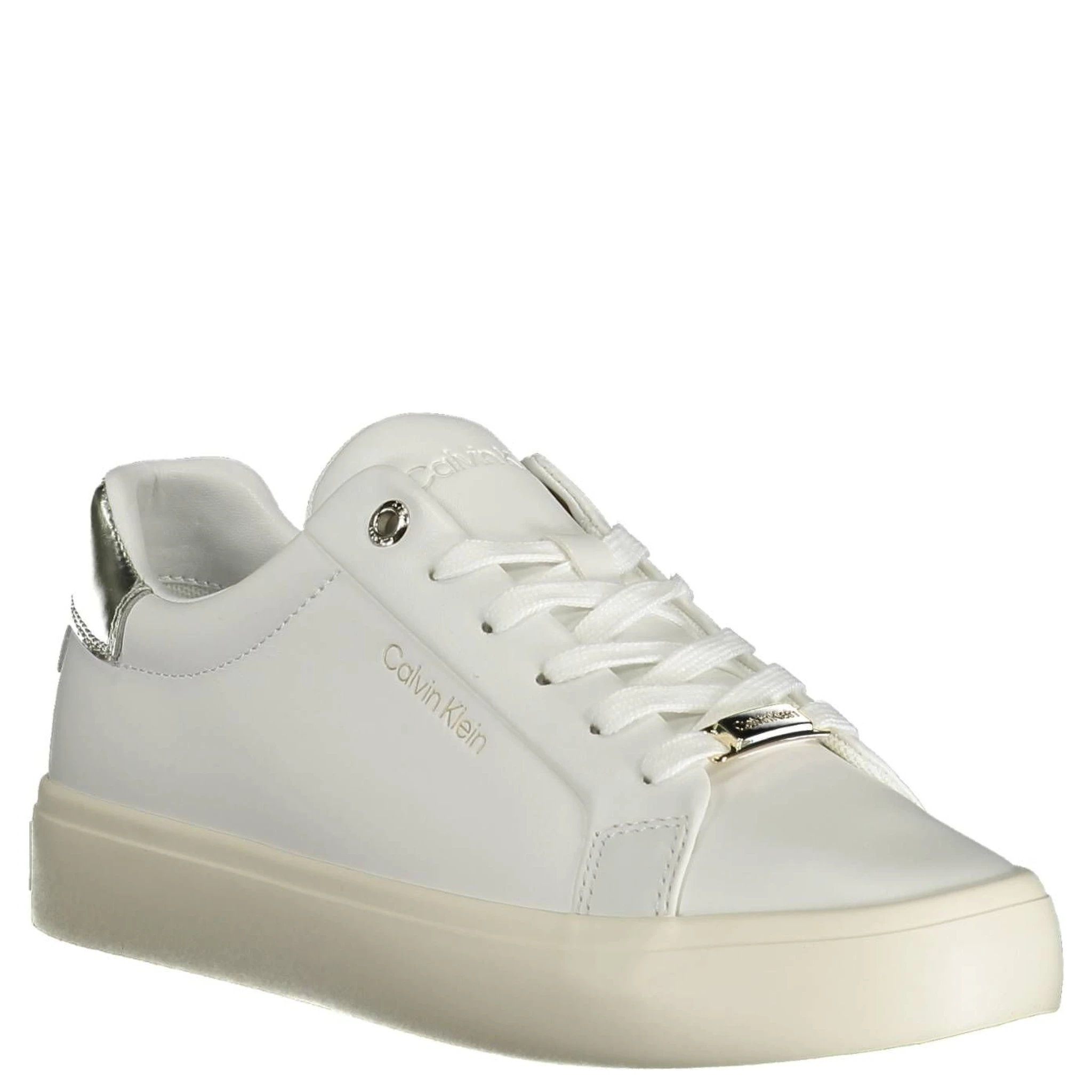 White Polyester Sneaker