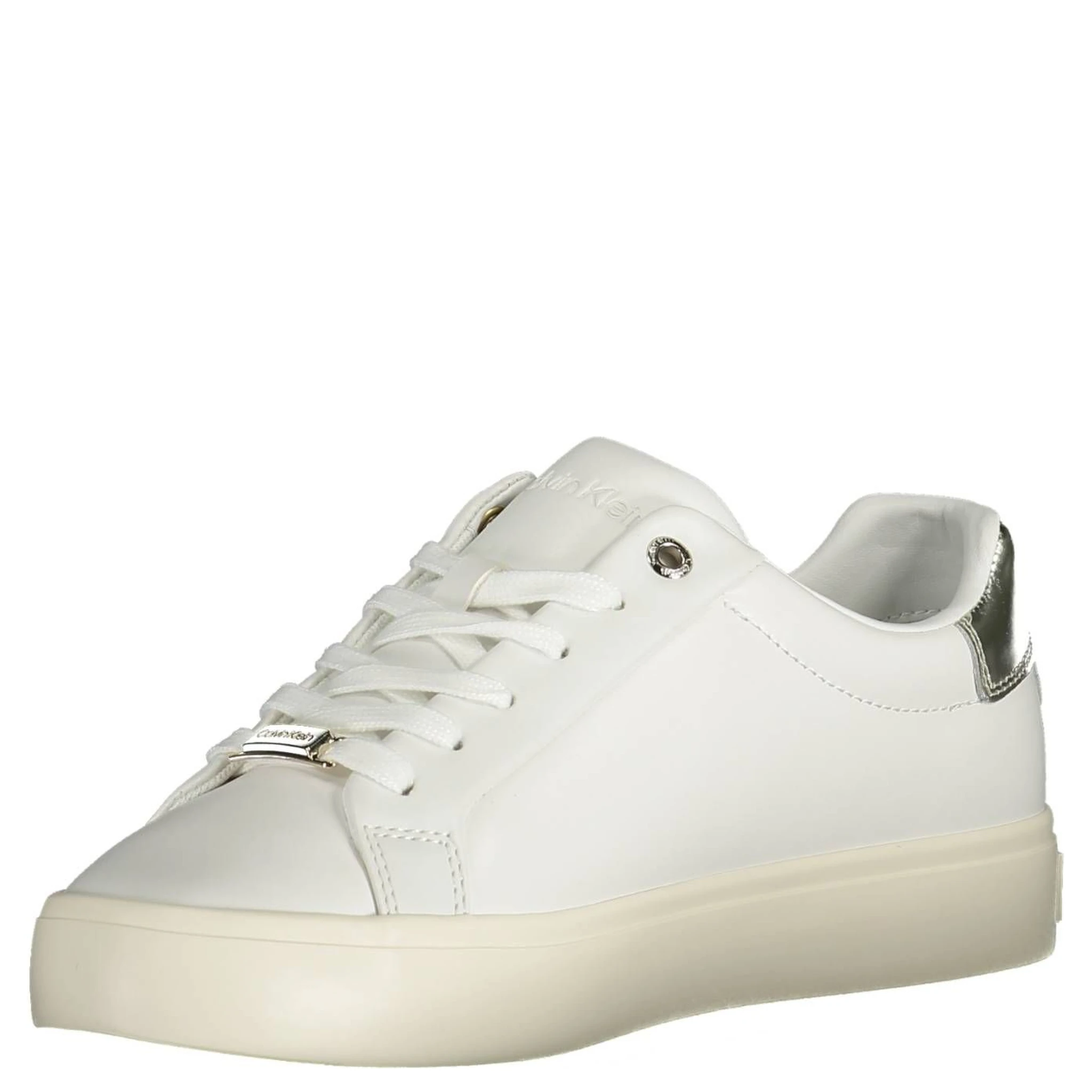 White Polyester Sneaker