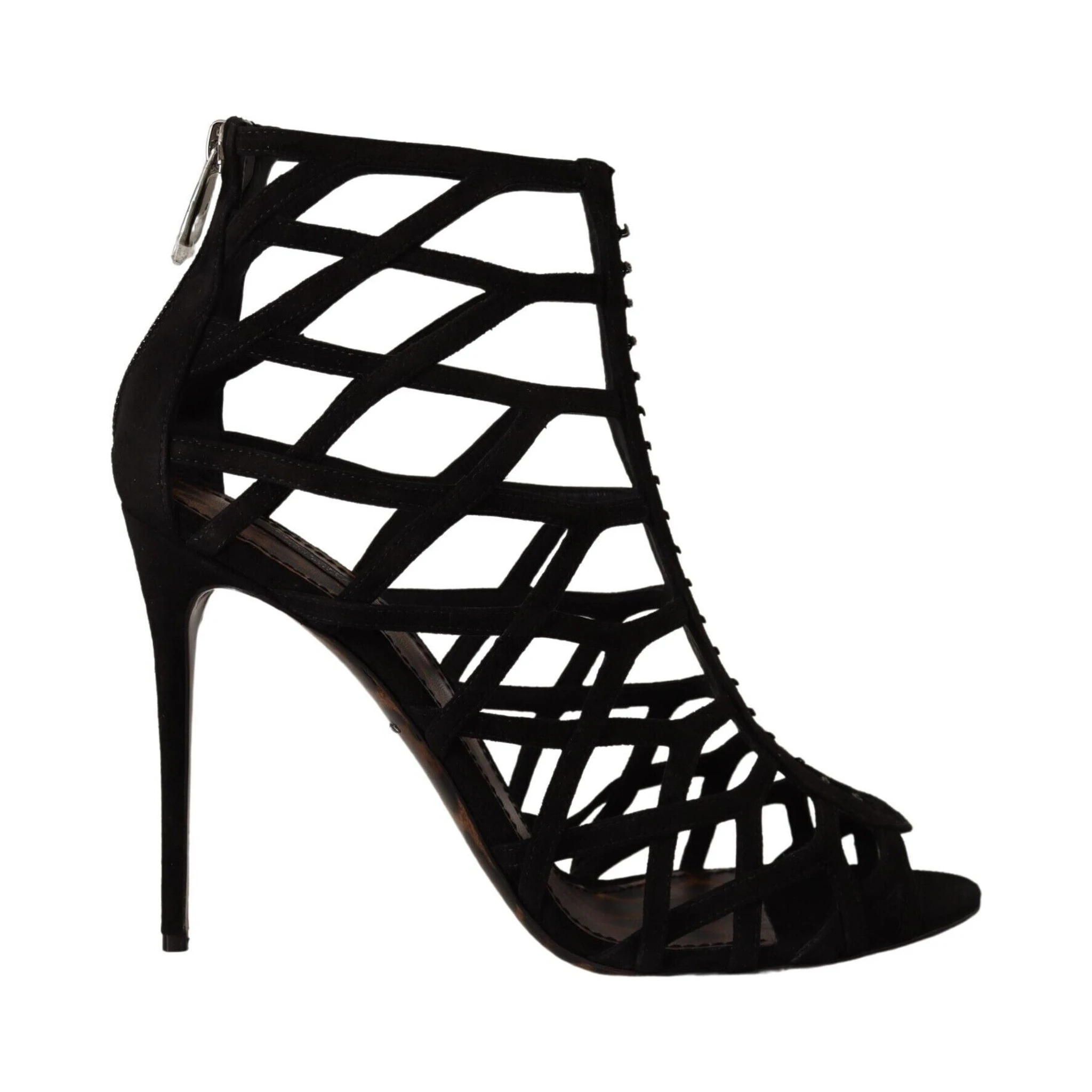 Black Suede Stiletto Heels Bette Sandals Shoes