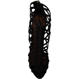 Black Suede Stiletto Heels Bette Sandals Shoes