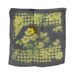 Black Yellow Floral Wrap Shawl Foulard Scarf