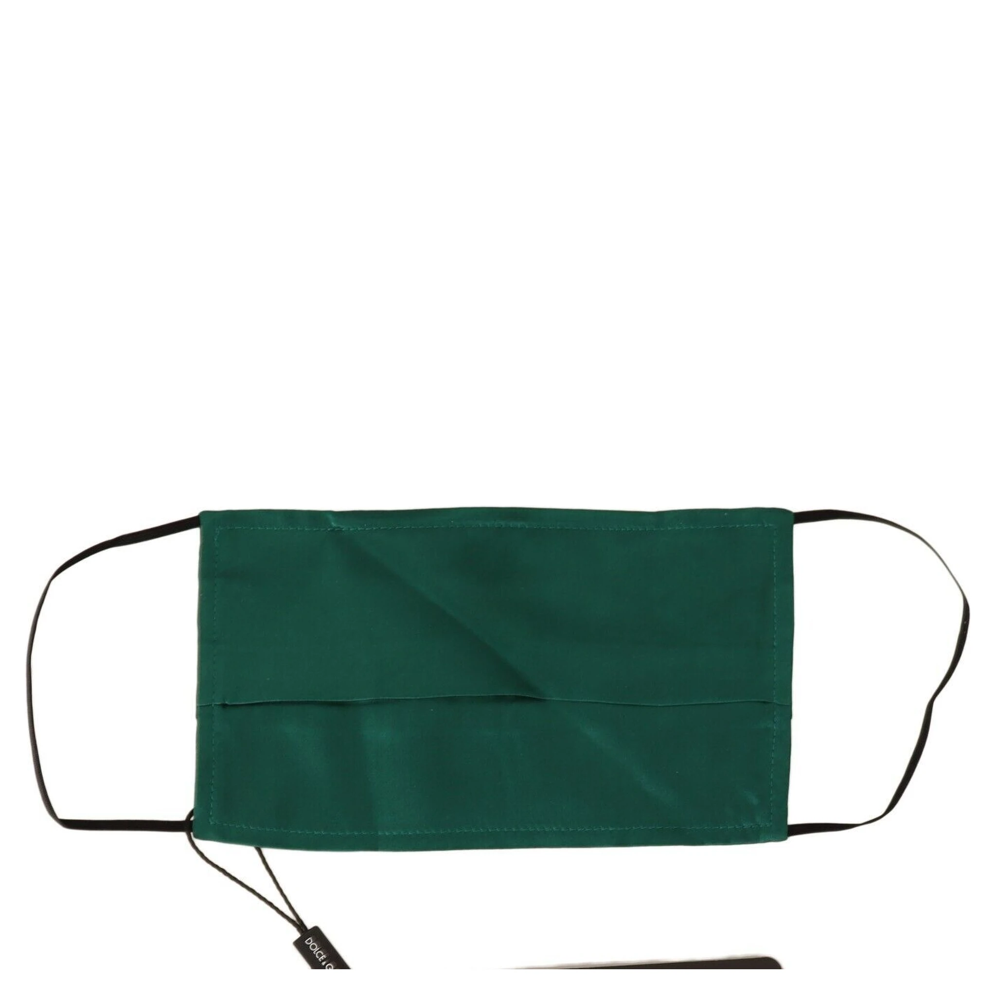 Green Silk Pleated Elastic Ear Strap Face Mask