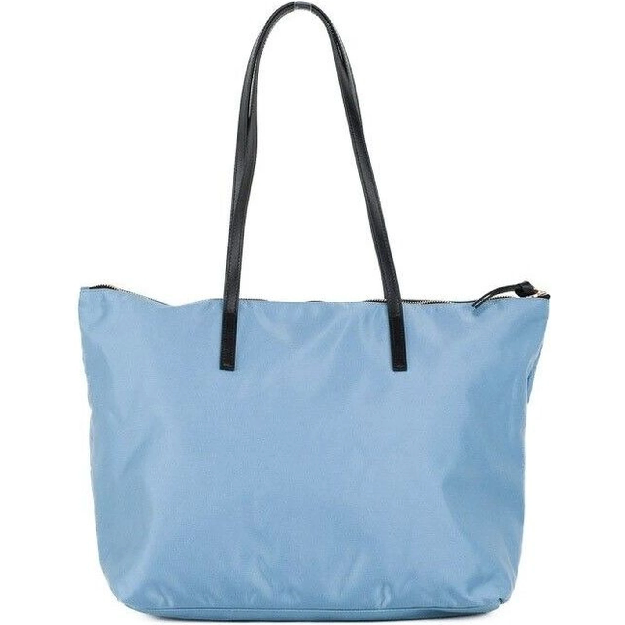 Portuna Medusa Medium Cornflower Blue Nylon Leather Tote Bag Purse