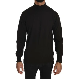 Brown Turtle Neck Pullover Wool Sweater