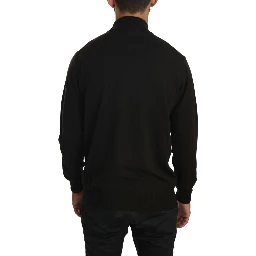 Brown Turtle Neck Pullover Wool Sweater