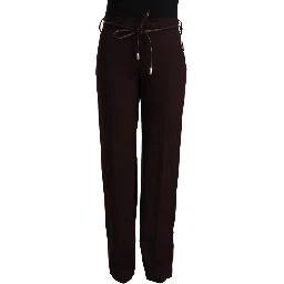 Black High Waist Straight Formal Pants