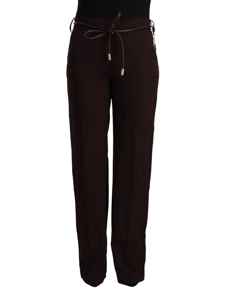 Black High Waist Straight Formal Pants