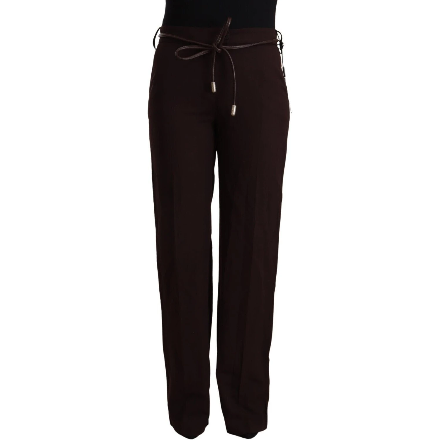 Black High Waist Straight Formal Pants