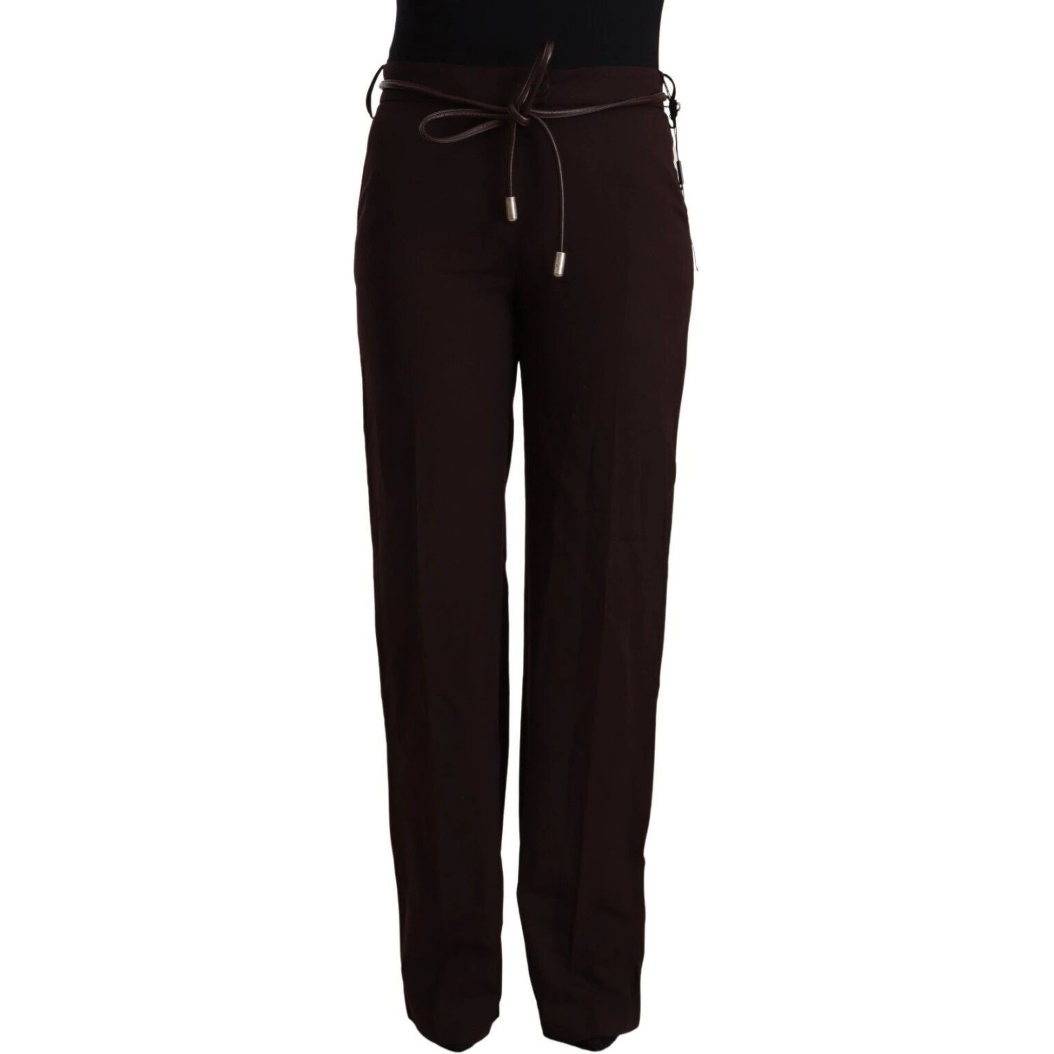 Black High Waist Straight Formal Pants