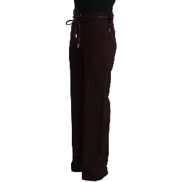 Black High Waist Straight Formal Pants