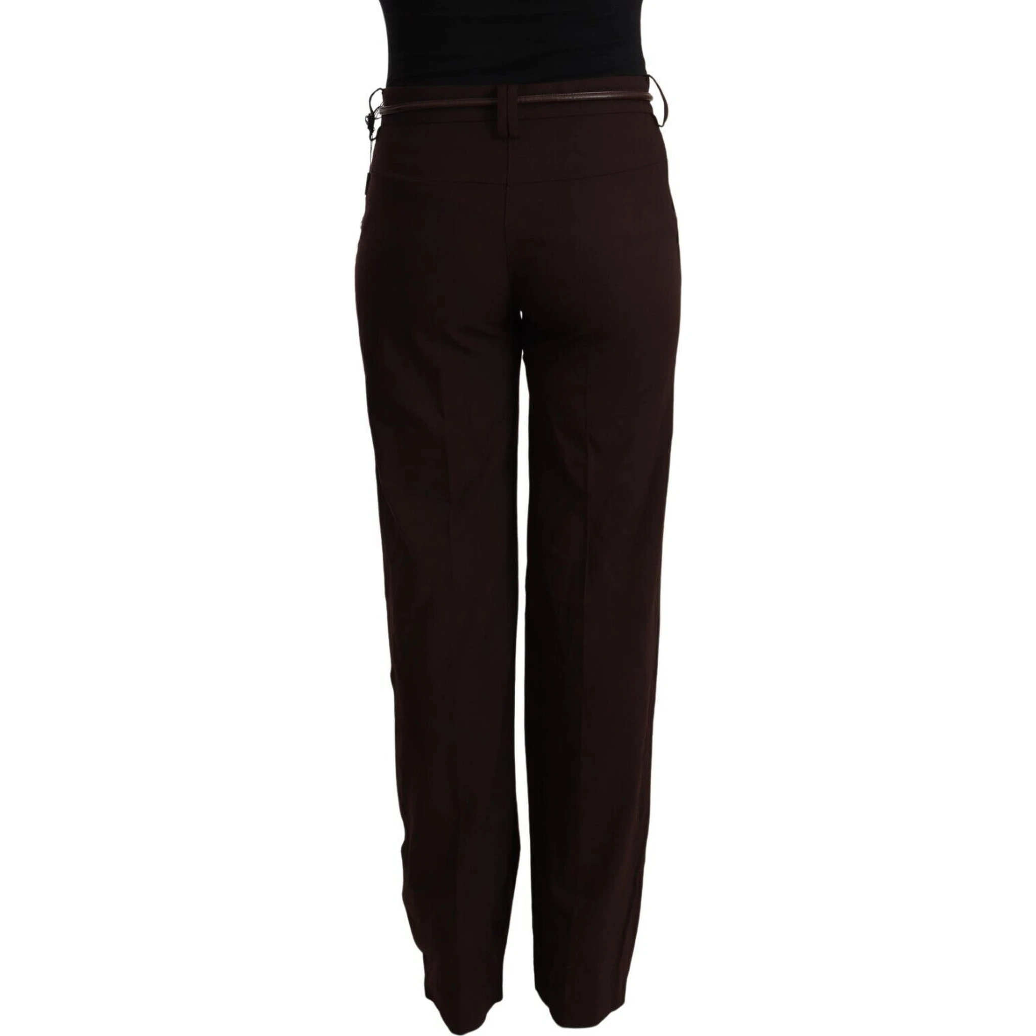 Black High Waist Straight Formal Pants