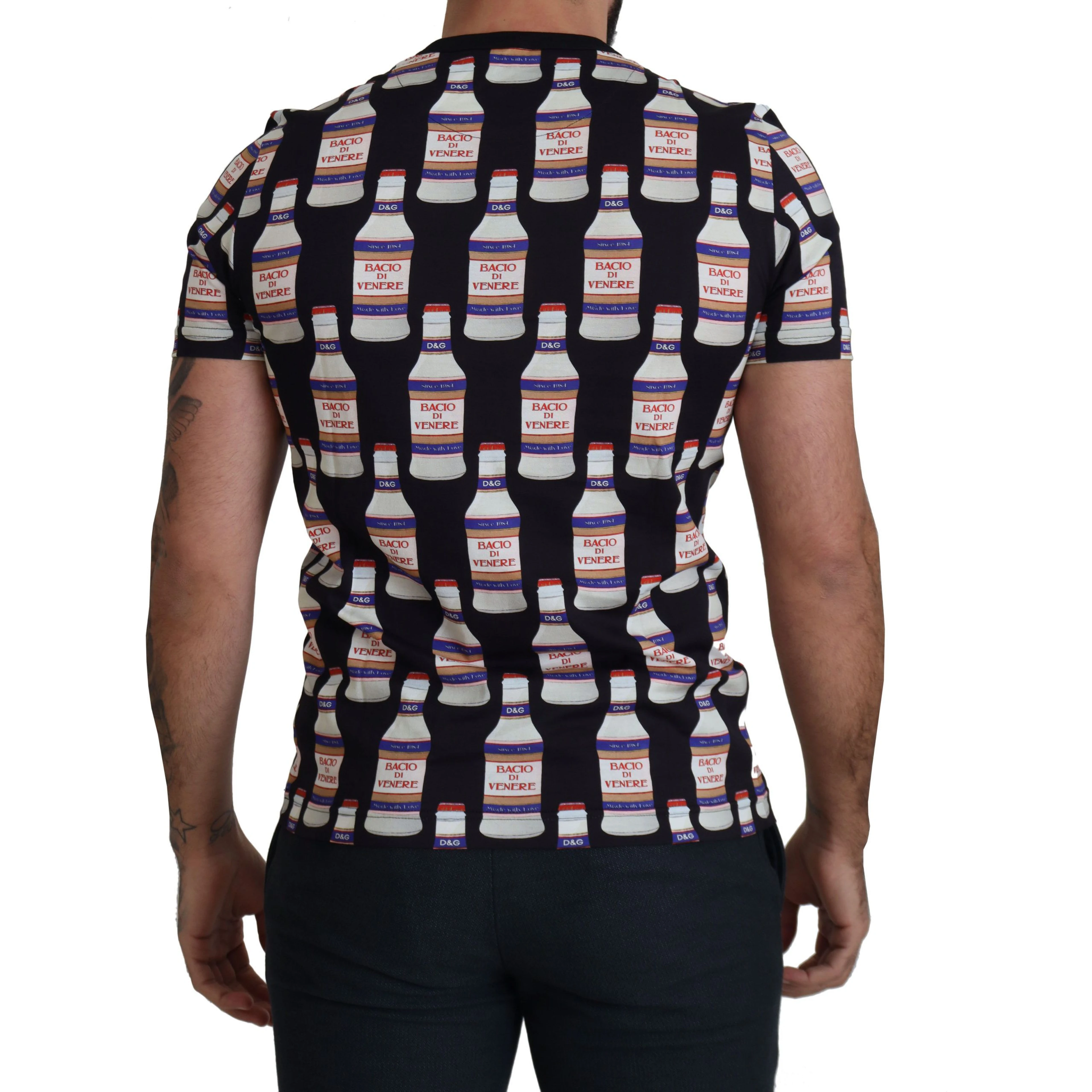 Black Bacio Di Venere Cotton Crew T-shirt