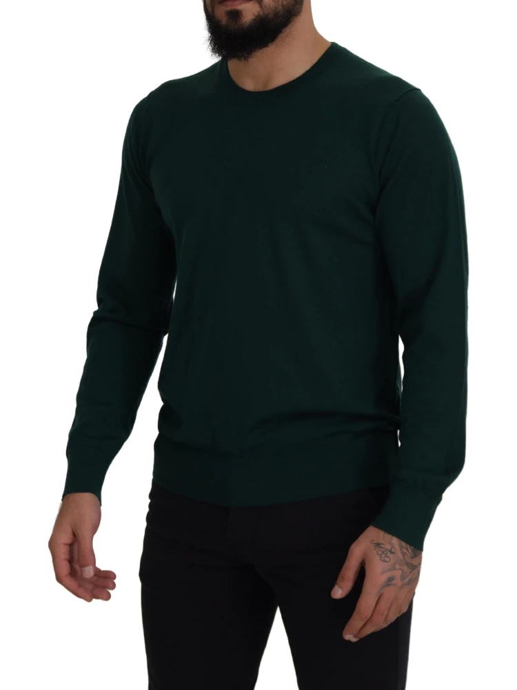 Green Cashmere Crewneck Pullover Sweater alternative
