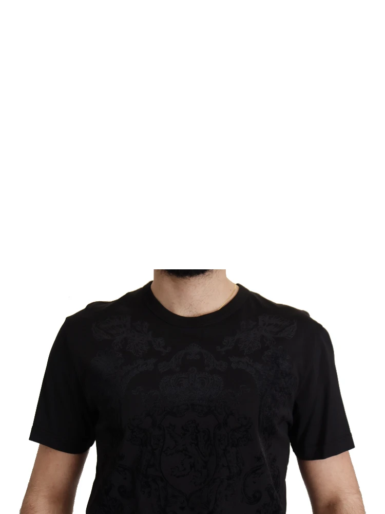 Black DG Baroque Cotton Crewneck T-shirt alternative