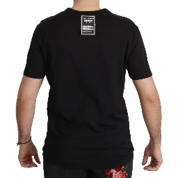 Black DG Baroque Cotton Crewneck T-shirt