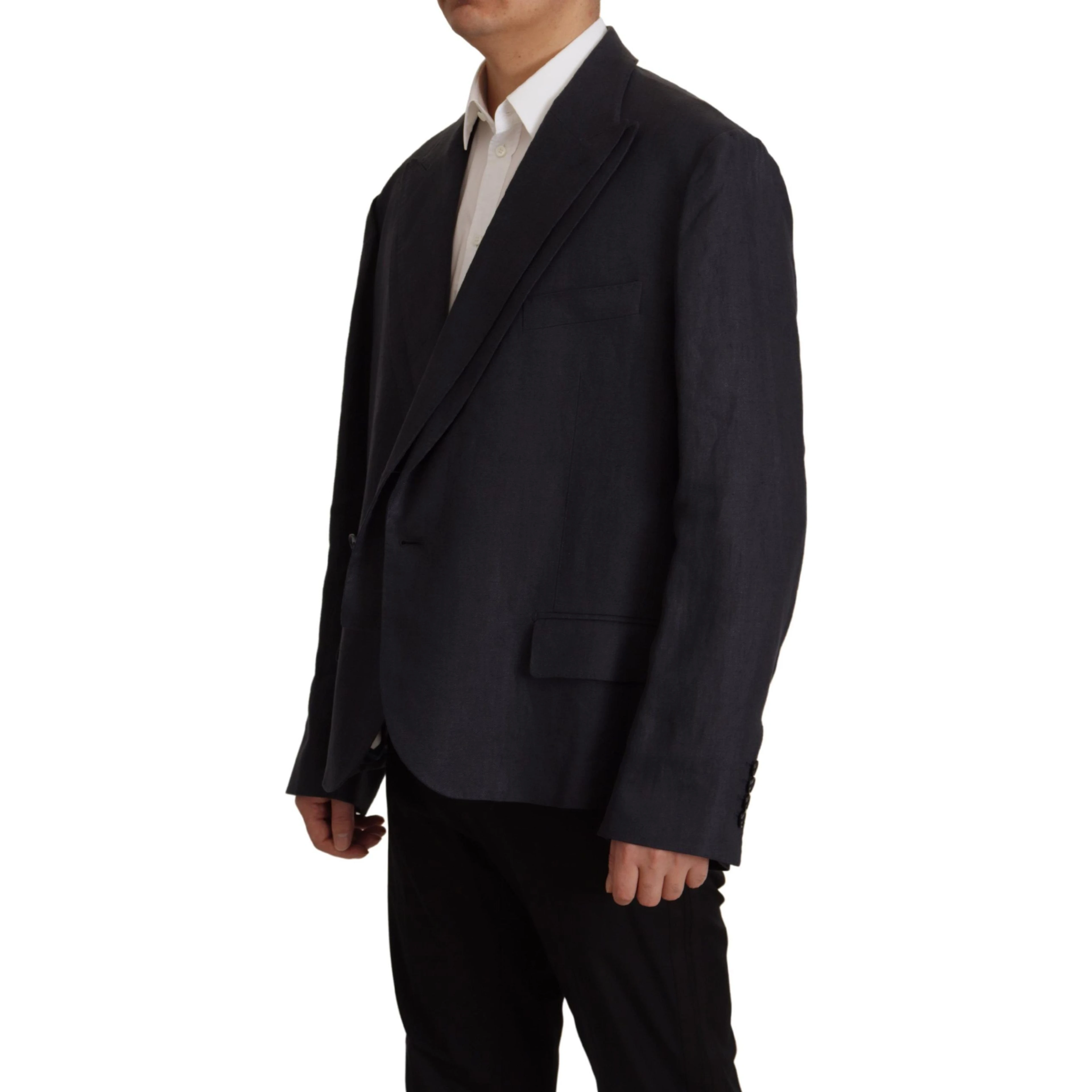 Blue Linen Formal Mens Blazer Jacket