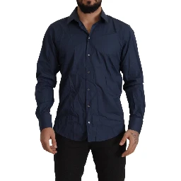 Blue Cotton MARTINI Slim Fit Dress Shirt