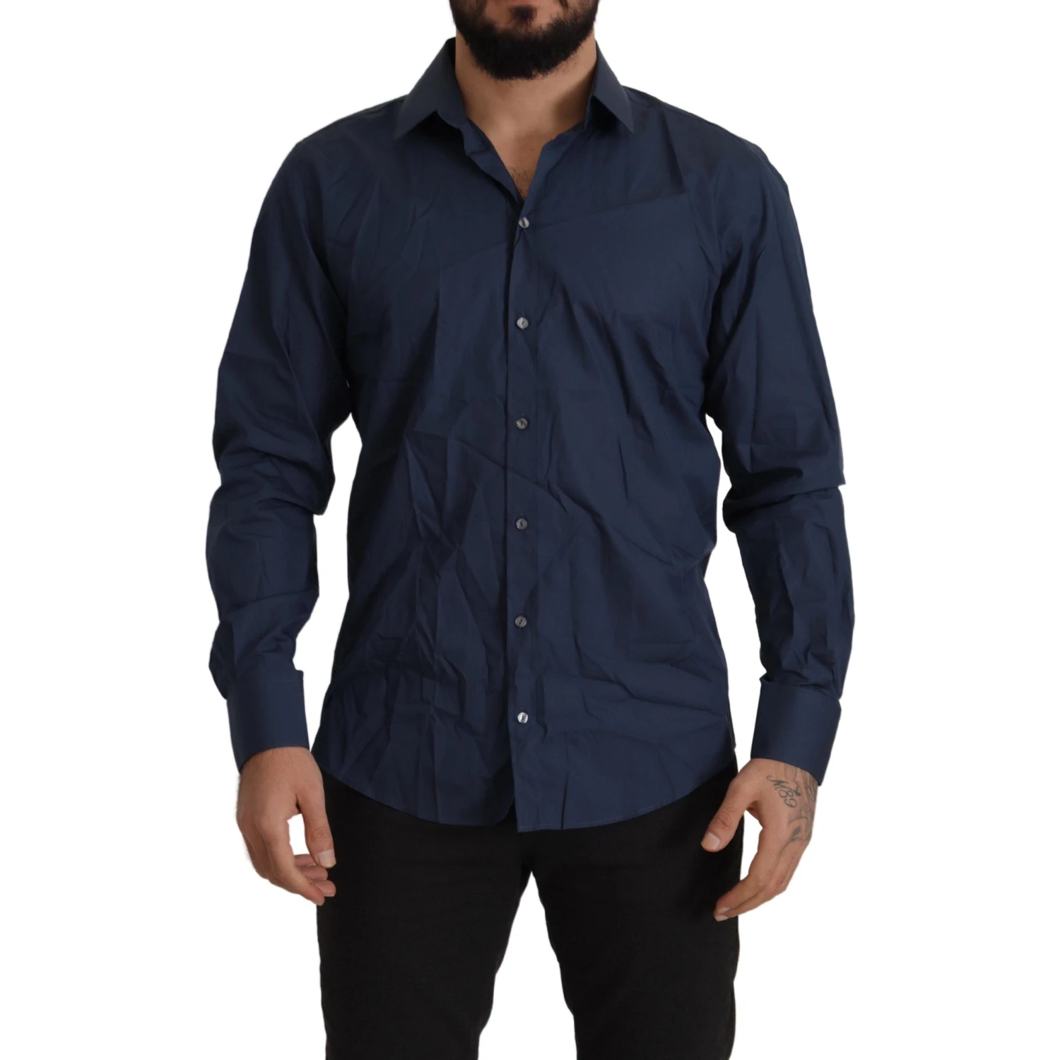 Blue Cotton MARTINI Slim Fit Dress Shirt