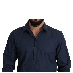 Blue Cotton MARTINI Slim Fit Dress Shirt