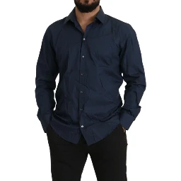 Blue Cotton MARTINI Slim Fit Dress Shirt