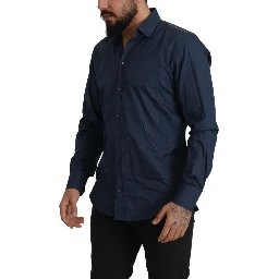 Blue Cotton MARTINI Slim Fit Dress Shirt