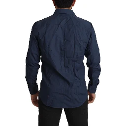 Blue Cotton MARTINI Slim Fit Dress Shirt