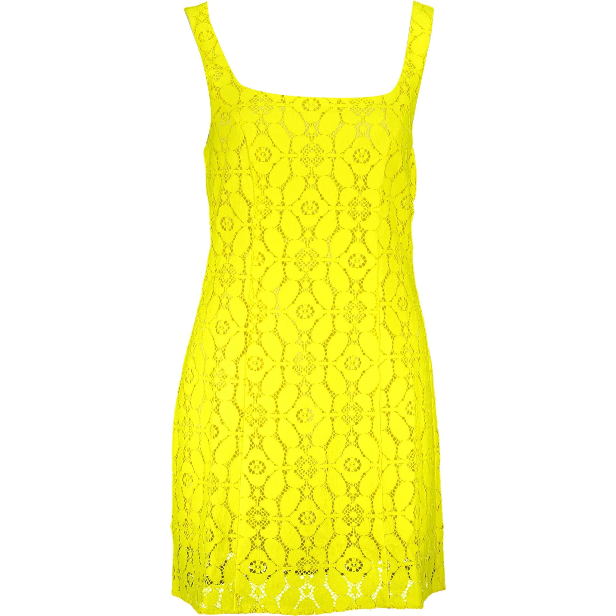 Yellow Polyester Dress