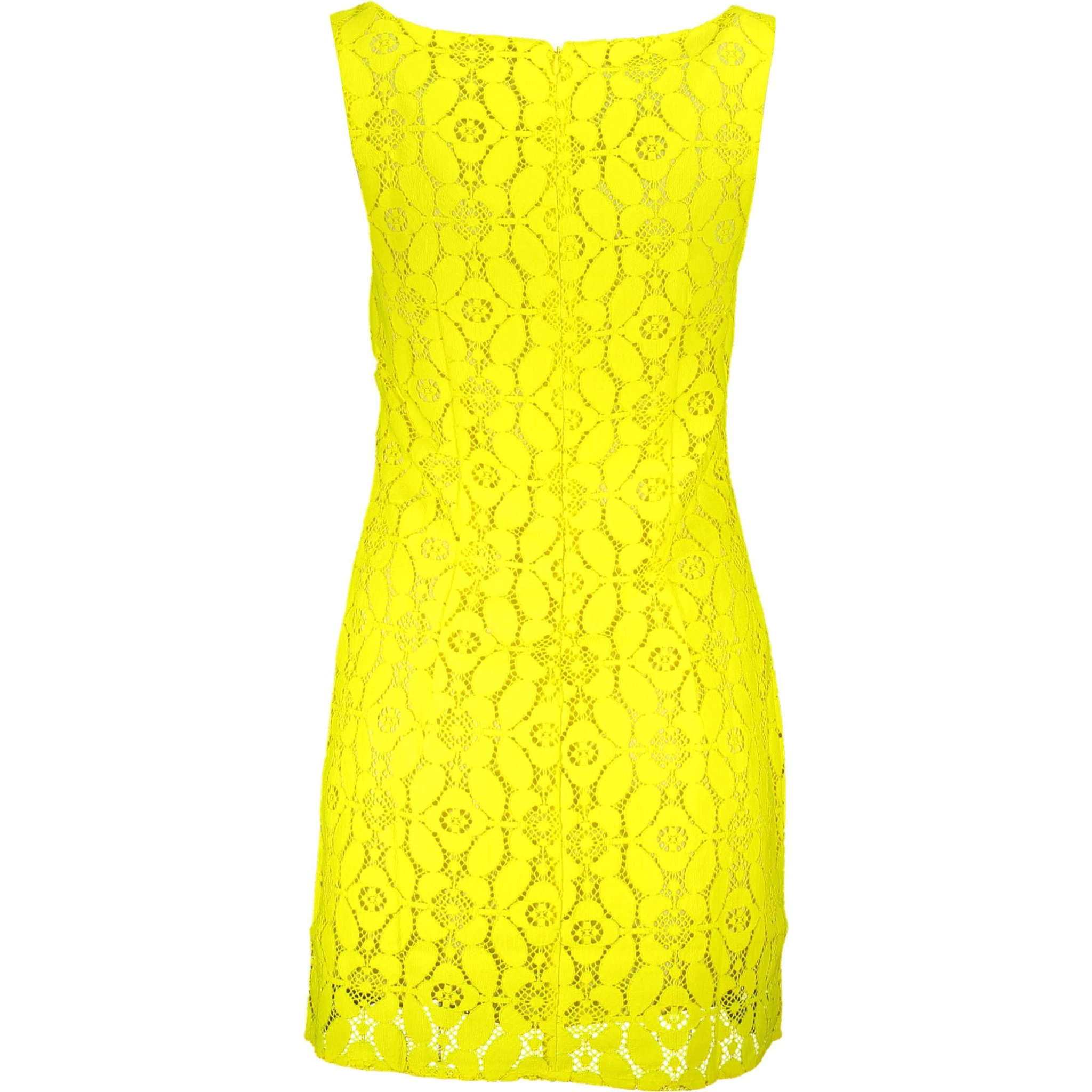 Yellow Polyester Dress