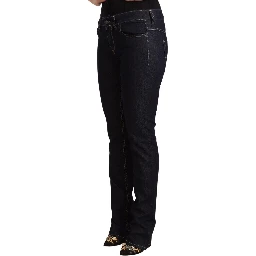 Black Cotton Stretch Low Waist Skinny Denim Jeans