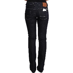 Black Cotton Stretch Low Waist Skinny Denim Jeans