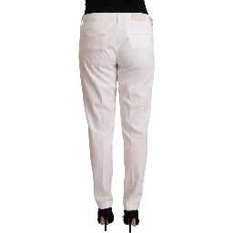White Mid Waist Tapered Birgitte Pants