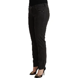 Black Low Waist Skinny Denim Cotton Jeans