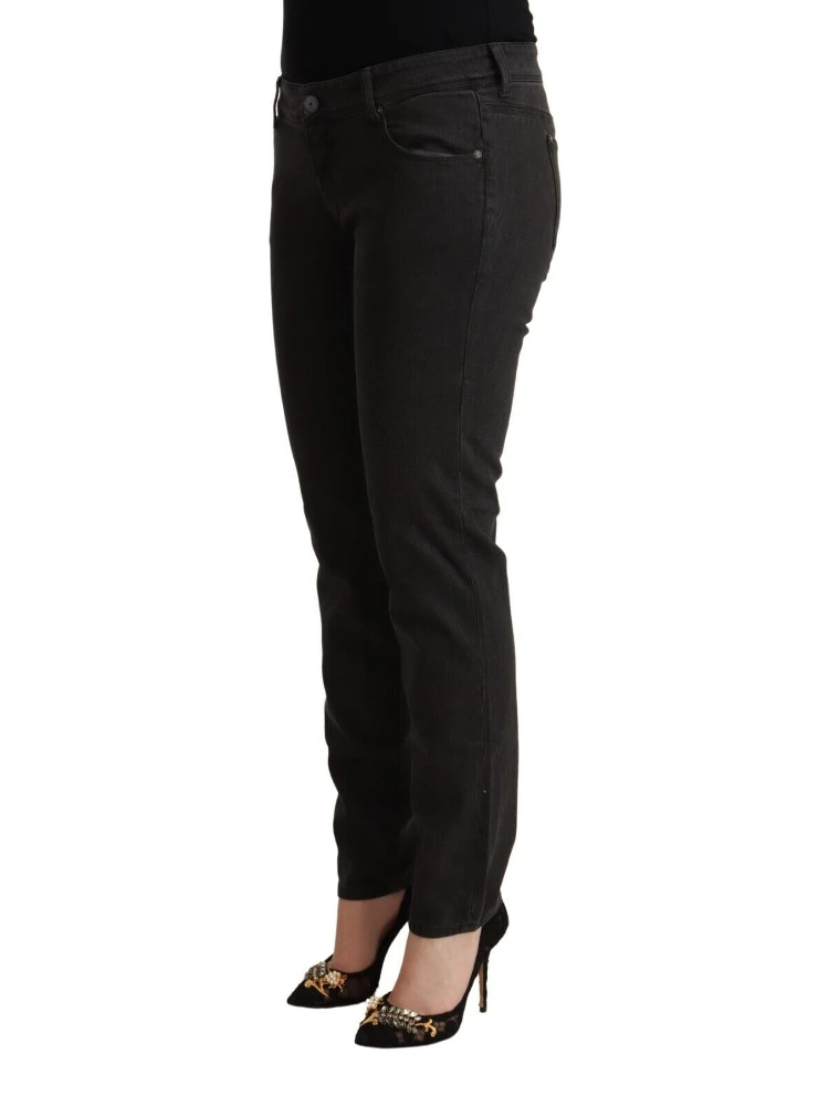 Black Low Waist Skinny Denim Cotton Jeans alternative