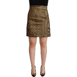 Black Gold A-line Above Knee Casual Skirt
