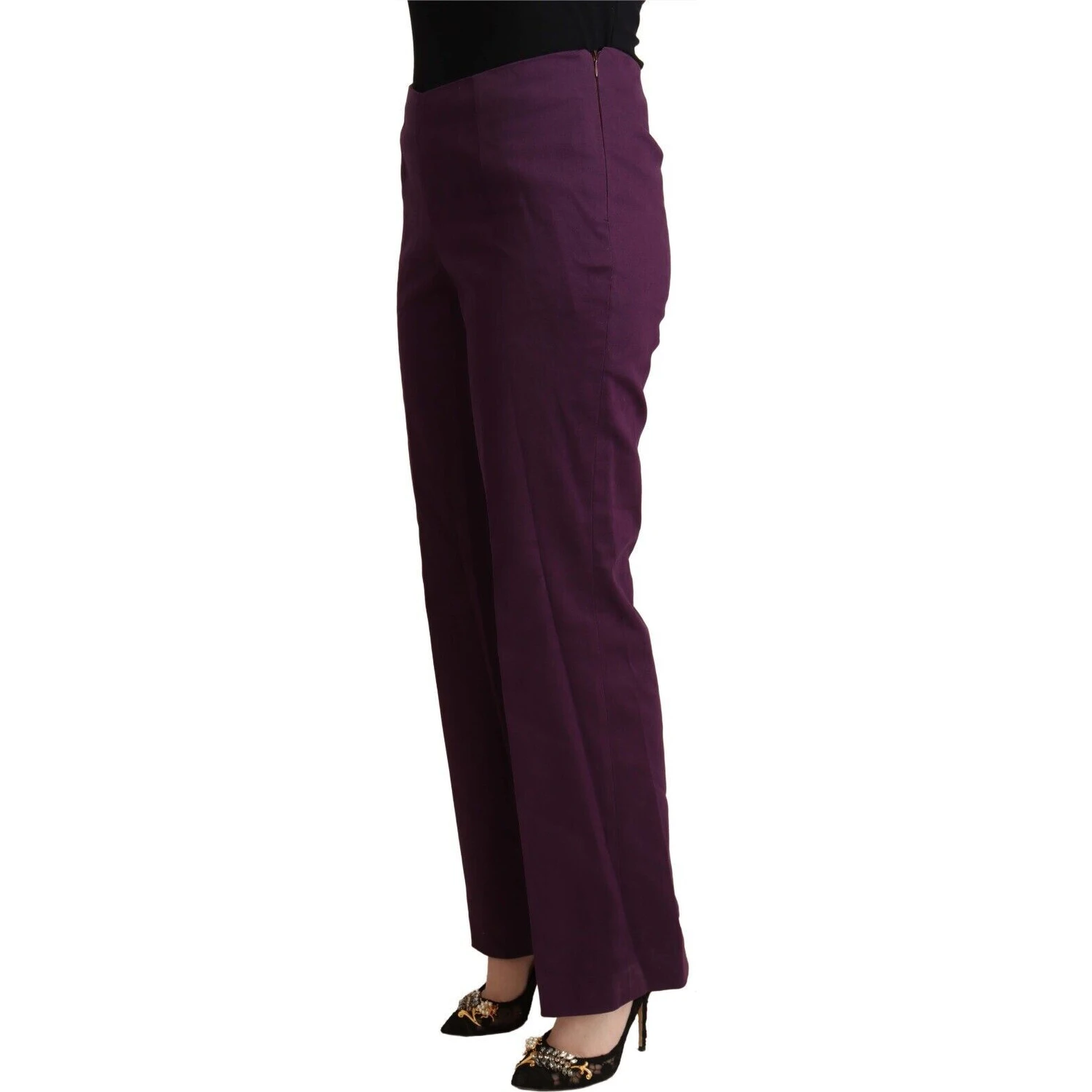 Violet High Waist Tapered Casual Pants