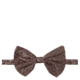 Gray Fantasy Print Adjustable Neck Papillon Bow Tie