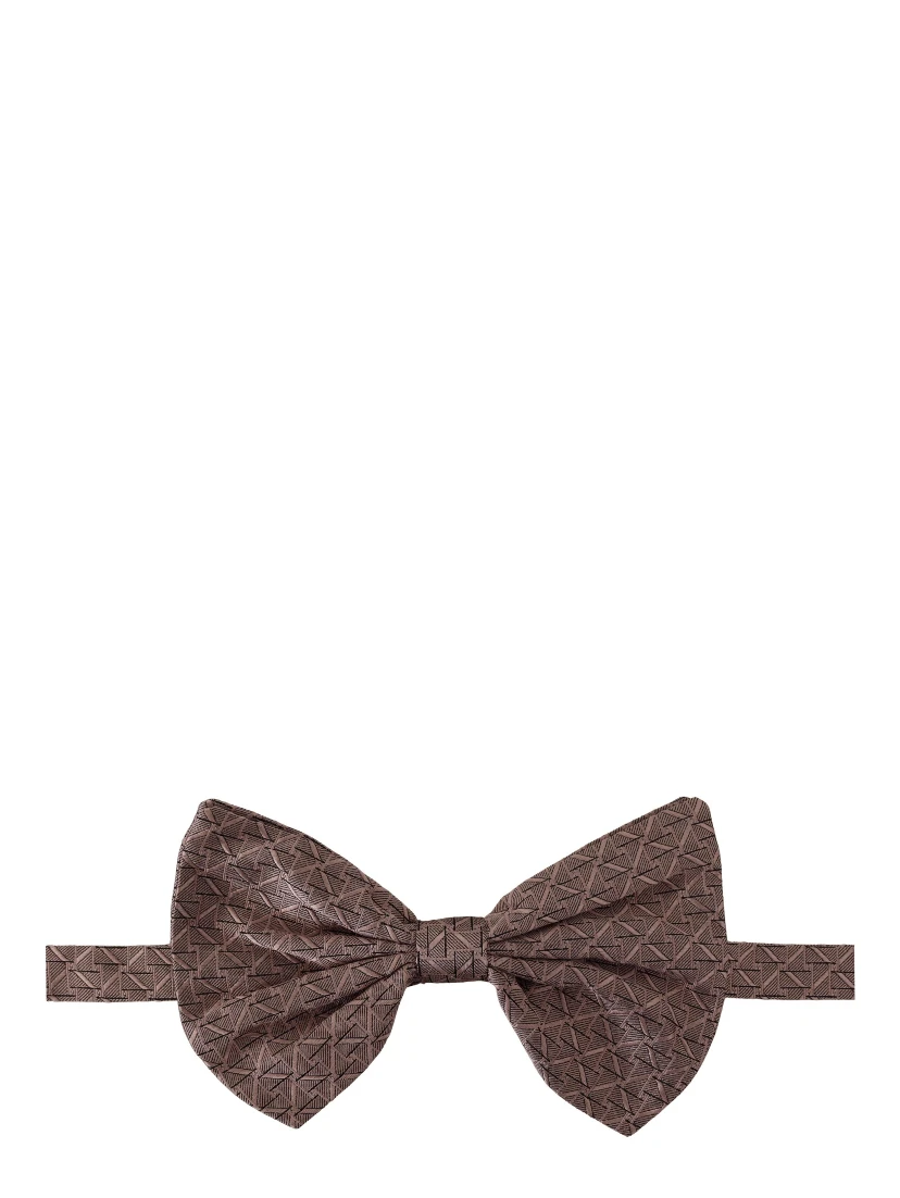 Gray Fantasy Print Adjustable Neck Papillon Bow Tie
