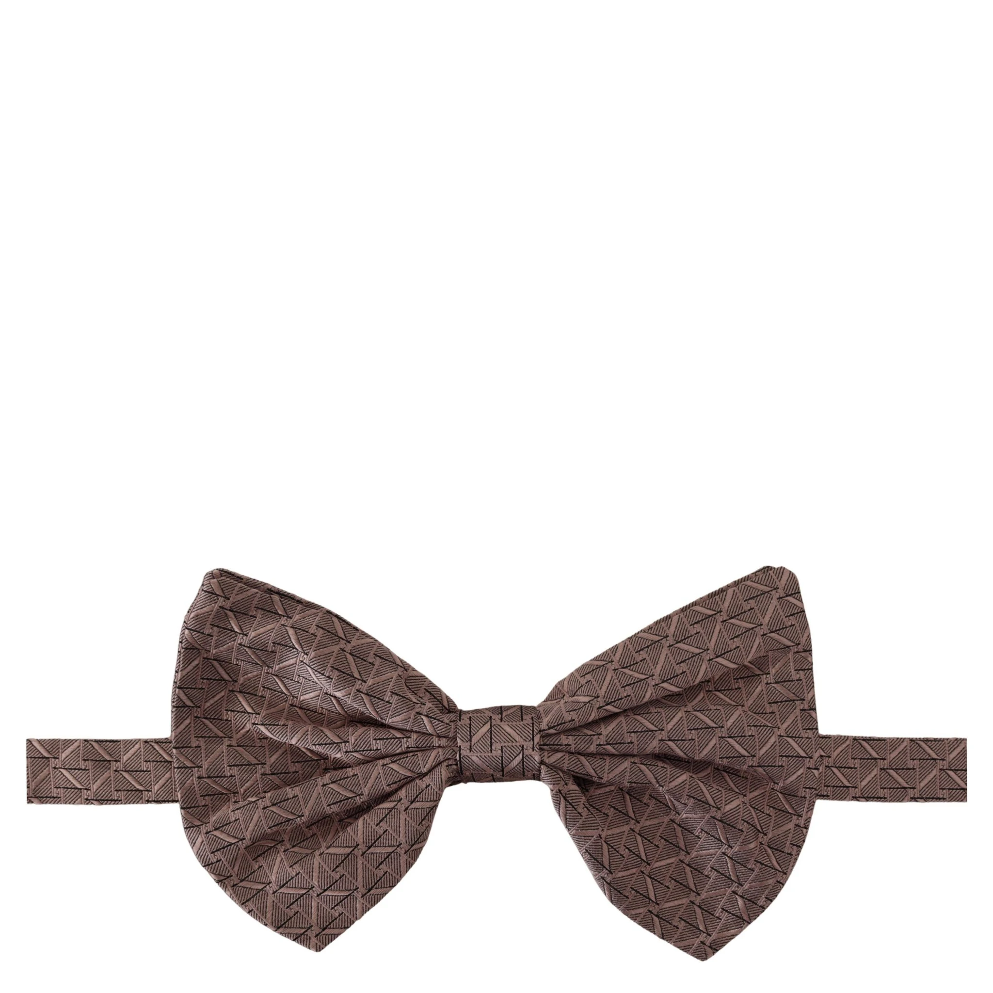 Gray Fantasy Print Adjustable Neck Papillon Bow Tie