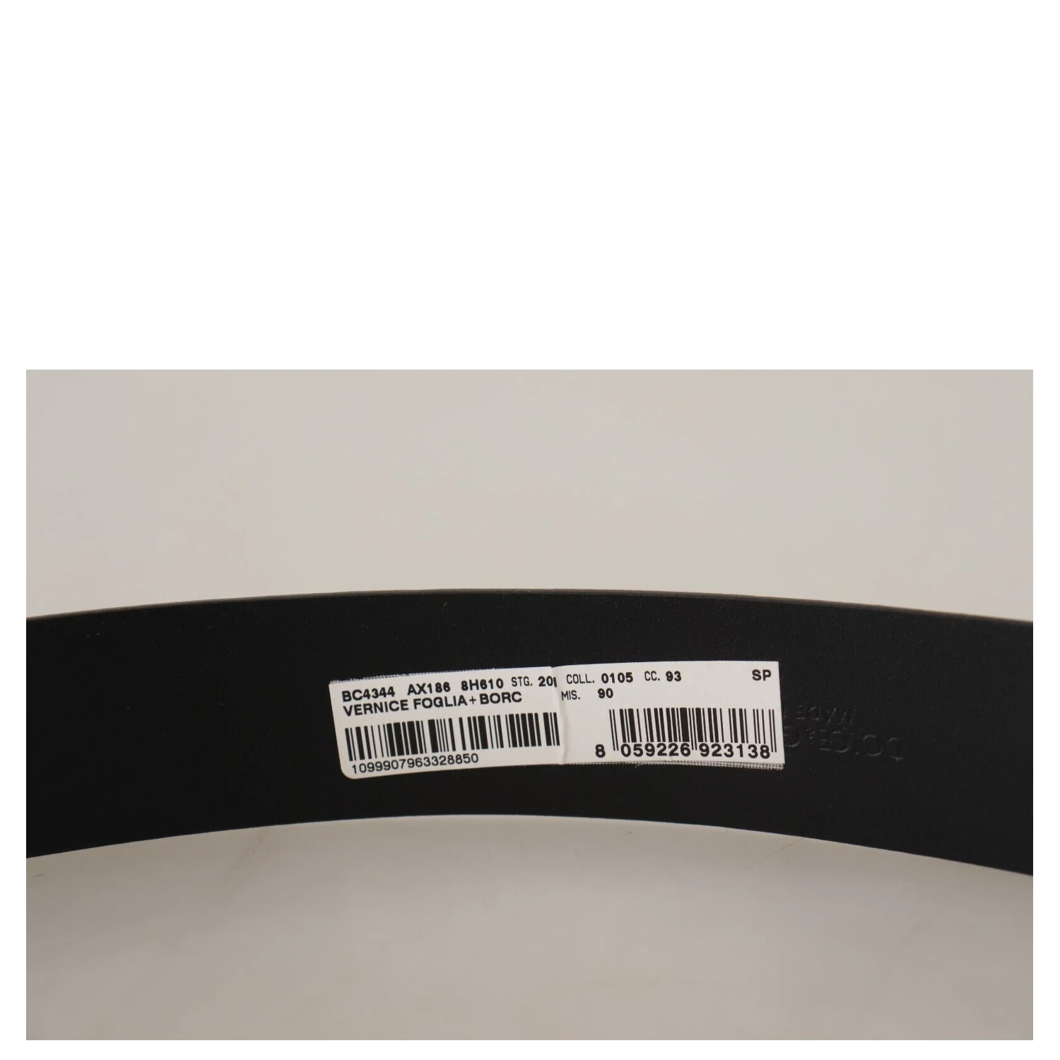 Blue Patent Leather Vernice Silver Logo Buckle Belt