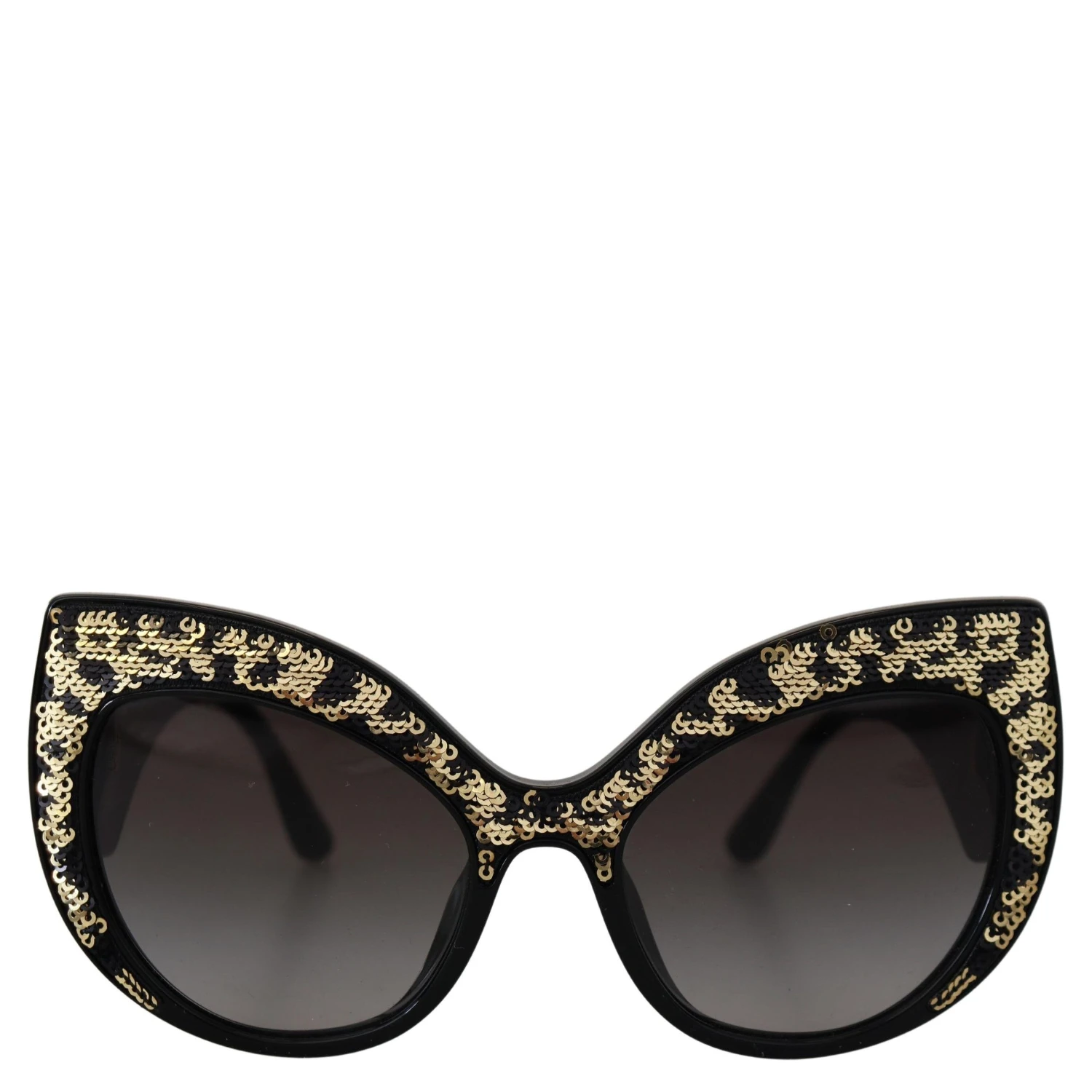 Black Gold Sequin Butterfly Polarized DG4326 Sunglasses