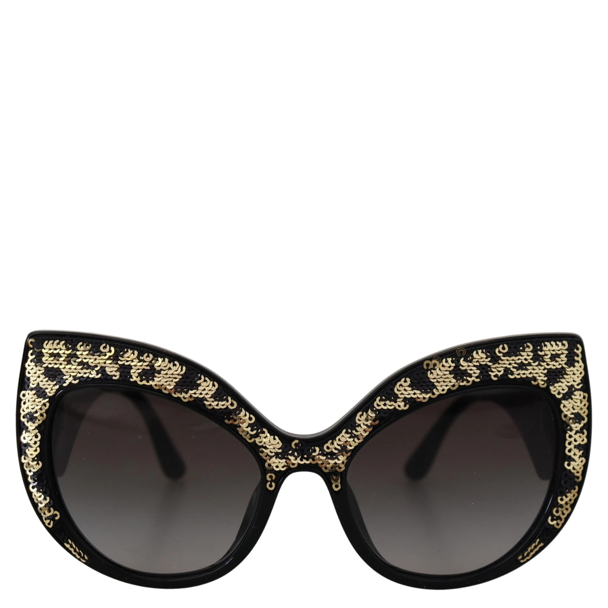 Black Gold Sequin Butterfly Polarized DG4326 Sunglasses