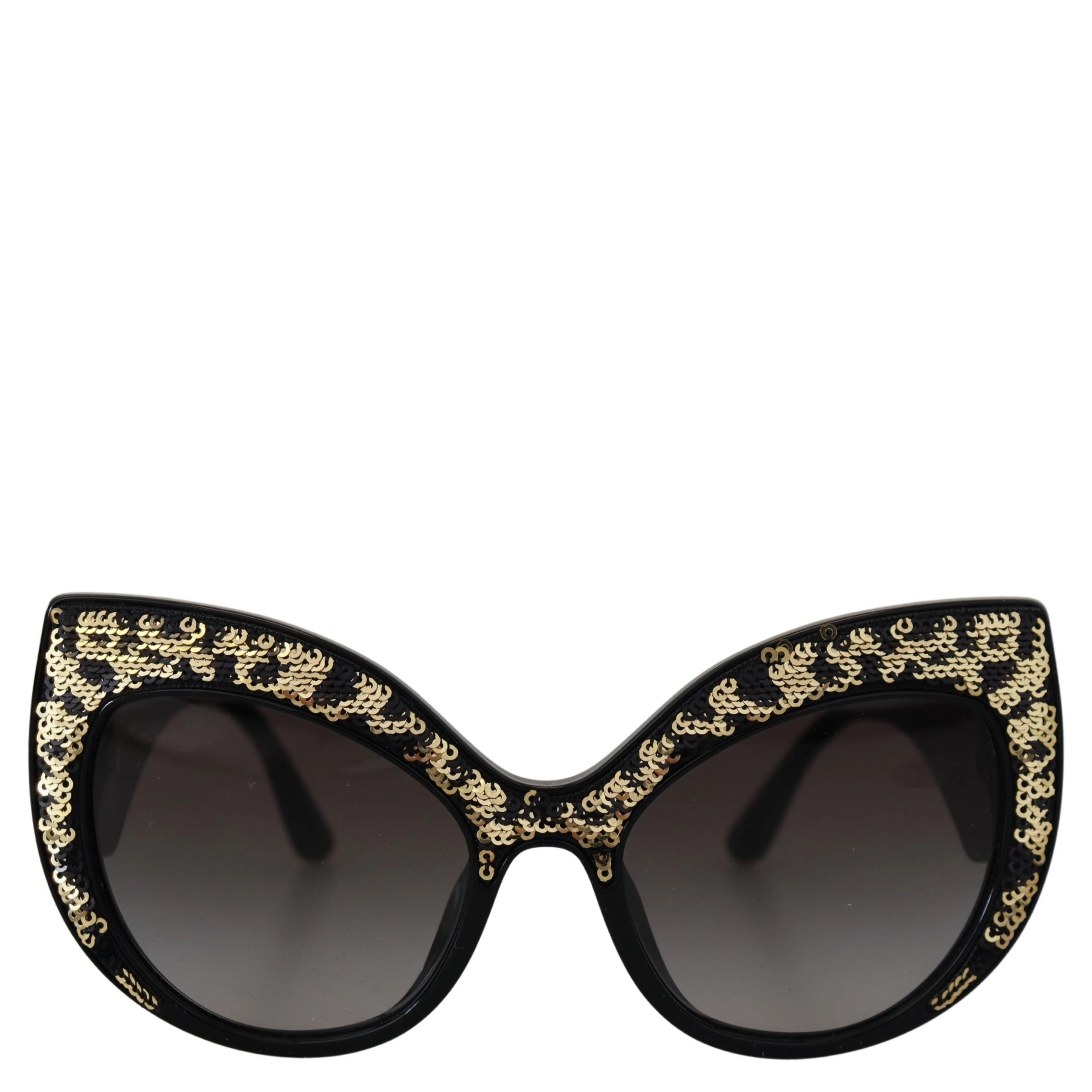 Black Gold Sequin Butterfly Polarized DG4326 Sunglasses