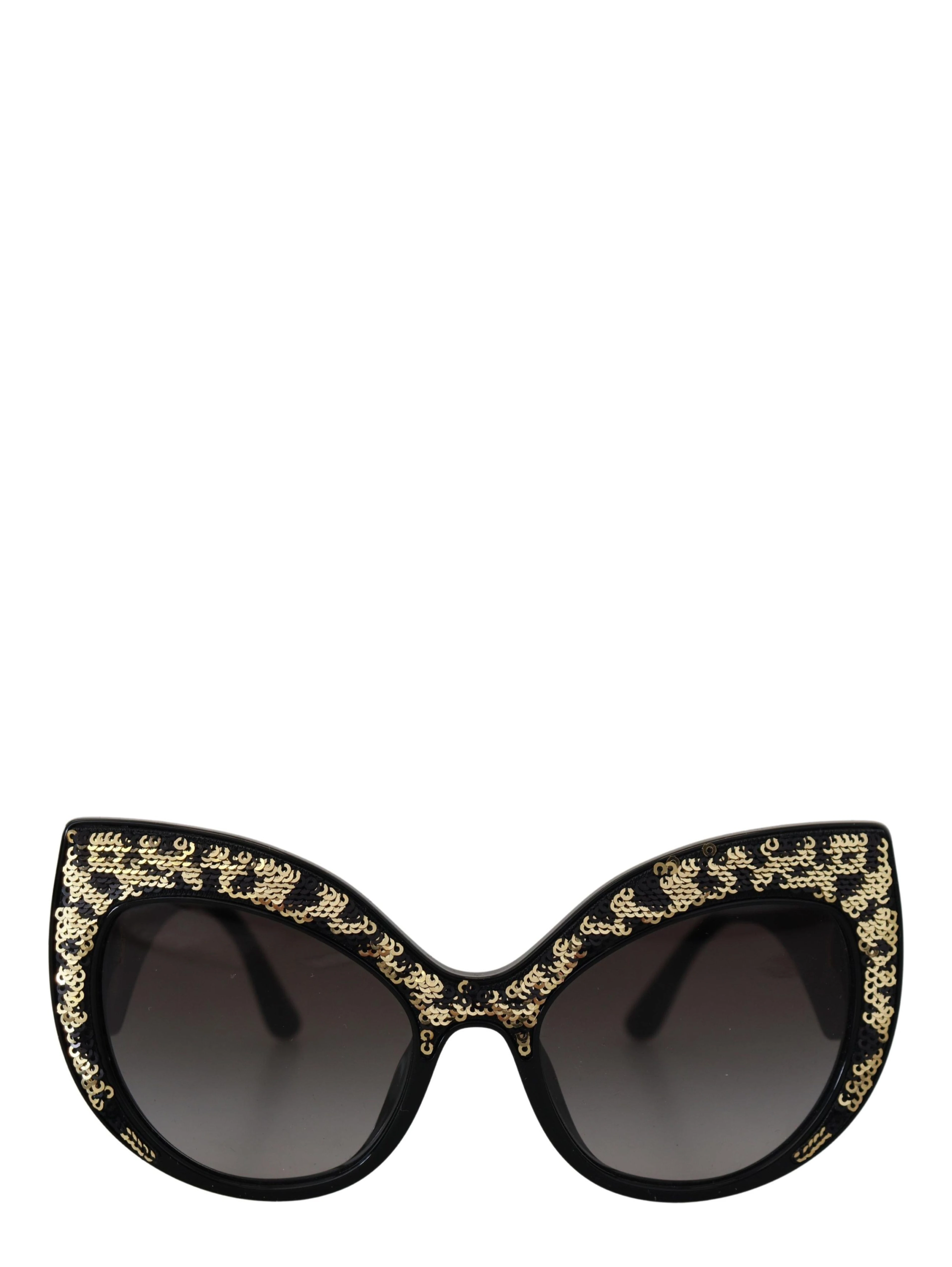 Black Gold Sequin Butterfly Polarized DG4326 Sunglasses